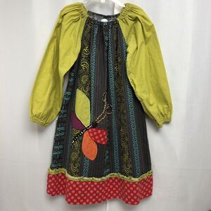La Jenns Girls Dragonfly Long Sleeve Printed Green Dress Size 10 Cluttercore